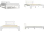 Vidaxl Letto In Legno Massiccio Di Pino Bianco 120X200 Cm - Struttura Letto - Cornici Letto - Struttura Letto - Letto