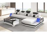 Divano Angolare In Pelle A Forma Di L Bianco Set Moderno