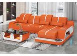 Divani Di Design Divano Angolare A L Arancione In Ecopelle Angolari
