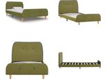 Vidaxl Struttura Letto In Tessuto Verde 90X200 Cm - Struttura Letto - Cornici Letto - Struttura Letto - Letto