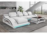 Divano In Pelle Angolare A Forma Di L Chaise Longue Bianco Moderno