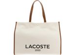 Lacoste Borsa A Tracolla Borsa Shopper Heritage Canvas Shopping Bag Natural Tan Avorio