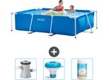 Piscina Intex Con Struttura Rettangolare - 220 X 150 X 60 Cm - Blu - In Dotazione Pompa Filtro Per Piscina - Galleggiante Per Cloro - Cloro