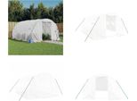 Vidaxl Serra Con Telaio In Acciaio Bianco 12 M² 4X3X2 M - Serra - Serre - Polytunnel - Serra Calpestabile