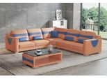 Arancione Design Set Angolare Divano In Pelle A L