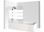 Jopassy Cabina Doccia 120X140Cm Schermo Pieghevole Per Vasca Da Bagno Schermo Doccia In Vetro 6Mm Nano Easy Clean
