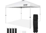 Vevor Gazebo 304,8X304,8X320Cm Tenda Da Giardino 250Dpoliuretanotessuto Rivestito D'argento Gazebo Pieghevole Incl. Borsa Di Immagazzinaggio Tenda Per Feste 6-8 Persone Tenda Pop Up Gazebo Da Giardino Bianco Per Viaggio In Campeggio