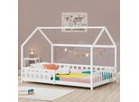 Letto Per Bambini 'Hesel' Con Rete A Doghe Anticaduta 90 X 200 Cm Bianco
