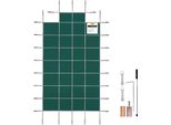 Copertura Di Sicurezza Per Piscina Vevor, Adatta Per Una Copertura Di Sicurezza Per Piscina Interrata Di 18 X 36 Piedi, Tessuto A Rete Verde Con Gradini Terminali Di 4 X 8 Piedi Al Centro, Solida Copertura Di Sicurezza Per L'inverno In Piscina