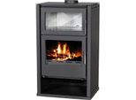 Victoria 05 Modena F Stufa A Legna / Caminetto / Focolare Con Potenza Di 11,5 Kw, Forno In Acciaio Inox E Alimentazione Ad Aria Esterna