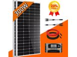 300W Kit Pannello Solare Monocristallino 2 X 150W Modulo Solare Fotovoltaico Pannello Solare Set Per Casa / Casa Mobile / Giardino / Balcone, Set Solare