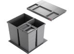 Cestino Hailo 3301681 Allegro 430 Inserto 2X 13 + 28 L Grigio Scuro