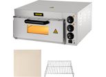 Vevor Mini Forno, 36 Cm Forno Elettrico Professionale Per Pizza Da 2000 W, Due Impostazioni Di Temperatura Forno Gastro, Pietra Per Pizza E Ripiano Forno Gastro In Pietra, Pane, Torte, Torte Ecc.