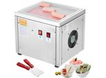 VEVOR Maschine für frittierte Eisrollen, 28 x 24 x 2 cm Pfanne zum Frittieren von Eis, Eismaschine mit Kompressor und 2 Schabern, zur Herstellung von Eis, Gefrorenem Joghurt und Eisrollen
