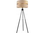 Lampada Da Terra Soggiorno Beige-Oro Lampada Da Terra Treppiede Design Moderno E27 Della Serie N340 (N340-BB)