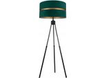 Lampada Da Terra Soggiorno Verde Scuro-Oro Lampada Da Terra Treppiede Design Moderno E27 Della Serie N340 (N340-GG)