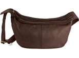 Harold's Pelle Borsa A Tracolla Submarine Pouch Twin Brown Marrone Scuro