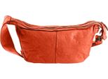 Harold's Pelle Borsa A Tracolla Submarine Pouch Twin Red Rosso Scuro