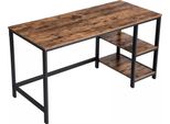 In And Outdoormatch Industrial Desk Sjuul - Scrivania Per Computer Da Lavoro - Studio - Scrivania - 140X60X75Cm - Vintage Brown/Black