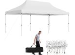 Costway Gazebo 3X6M Con Borsa Per Il Trasporto, Gazebo Pieghevole Per Feste Regolabile In Altezza, Idrorepellente, Protezione Uv 50+
