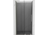 Mexen Velar L Porta Doccia Scorrevole 110 Cm, Grafite, Nichel Spazzolato - 871-110-003-41-97