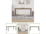 The Living Store Tavolo Da Pranzo Grey 160X80X75 Cm In Legno Di Pino Massiccio
