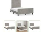 The Living Store Struttura Letto Con Testiera In Velluto Grigio Chiaro 120X190 Cm