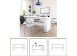 The Living Store Tavolo Da Pranzo Bianco 180X90X76 Cm Materiale Legno