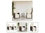 The Living Store Poltrona Da Giardino Con Poggiapiedi 2 Pz. Regolabile In Poly Rattan Marrone