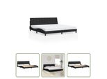 The Living Store Struttura Letto Con Testiera Nera 200X200 Cm In Velluto