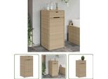 The Living Store Gartenenschrank Beige 55X55X111 Cm Poly Rattan
