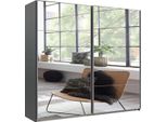 Armadio Ad Ante Scorrevoli England 225X65X208Cm Specchio Bianco