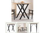 The Living Store Tavolo Da Pranzo X-Frame 70X70X75,5 Cm In Pino Massiccio E Ghisa
