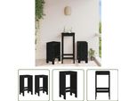 The Living Store Sgabello Da Bar 2 Pezzi Nero 40X36X75 Cm In Legno Di Pino Massiccio
