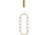 Maytoni Pendelleuchte Amulet LED incl. Gold aus Silicone und Glas , Metall 700 Lumen 16W für Küche, Schlafzimmer, Wohnzimmer, Esszimmer, Lobby