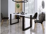 Tavolo Da Pranzo Rettangolare Imper 1 - Bianco / Nero Opaco