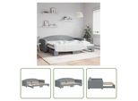 The Living Store Letto Da Giorno Allungabile Grigio Chiaro 90X200 Cm In Tessuto