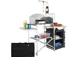 Tavolo Da Cucina Da Campeggio - Tavolo Da Cucina Portatile Pieghevole - 1 Armadio E Frangivento