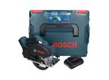 Bosch Gkm 18V-50 Sega Circolare Professionale A Batteria Per Metalli 18 V 136 Mm Brushless + 1X Batteria Ricaricabile Procore 4,0 Ah + L-Boxx - Senza Caricabatterie