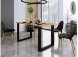 Tavolo Da Pranzo Rettangolare Imper 1 - Rovere Artisan / Nero Opaco