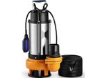 Pompa Sommergibile Per Acqua - Pompa Per Acqua Sporca 6000L/H Con Interruttore A Galleggiante 2200W - Modello Potente Per Acqua Pulita E Sporca