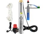 Pompa Per Pozzi Profondi 550 W - Pompa Per Pozzi Portata Massima 50 L/Min. Portata 50 L/Min - Pompa Sommergibile Prevalenza Max. Prevalenza 89 M - Pompa Sommergibile Resistente Alla Sabbia < 5% Max. Velocità Massima