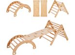 Vevor Pikler Triangolo, Giocattolo Per Arrampicata 5 In 1 Per Bambini, Parco Giochi Per Interni, Set Per Arrampicata Montessori Con Triangolo, Rampa E Arco, Grande Struttura Per Arrampicata In Legno