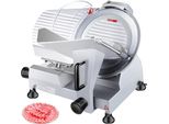 Affettatrice Commerciale Multiuso 240 W - Affettatrice Elettrica Con Lama Acciaio Al Carbonio Da 25,4 Cm - Spessore Regolabile 0-12 Mm - Ideale Per Carne, Formaggio, Verdure, Ecc.