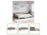 The Living Store Letto Da Giorno Allungabile Taupe 80X200 Cm In Tessuto