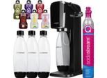 Sodastream Art Black Soda Maker + Sodastream 1L Due Confezioni Di Bottiglie Nere Con Fusibile + Bolero