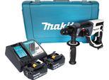 Makita Dhr 202 Rfw Trapano A Percussione A Batteria 18 V 20 Mm 2,0 J Bianco + 2X Batteria Ricaricabile 3,0 Ah + Caricabatterie + Custodia