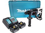 Makita Dhr 202 Stw Trapano A Percussione A Batteria 18 V 20 Mm 2,0 J Bianco + 2X Batteria Ricaricabile 5,0 Ah + Caricabatterie + Custodia