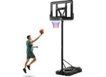 Costway Canestro Da Esterno, Supporto Per Pallacanestro 170-305Cm Regolabile In Altezza Con Supporto E 2 Ruote