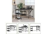 The Living Store Scrivania Nera 139X139X75 Cm Materiale A Base Di Legno